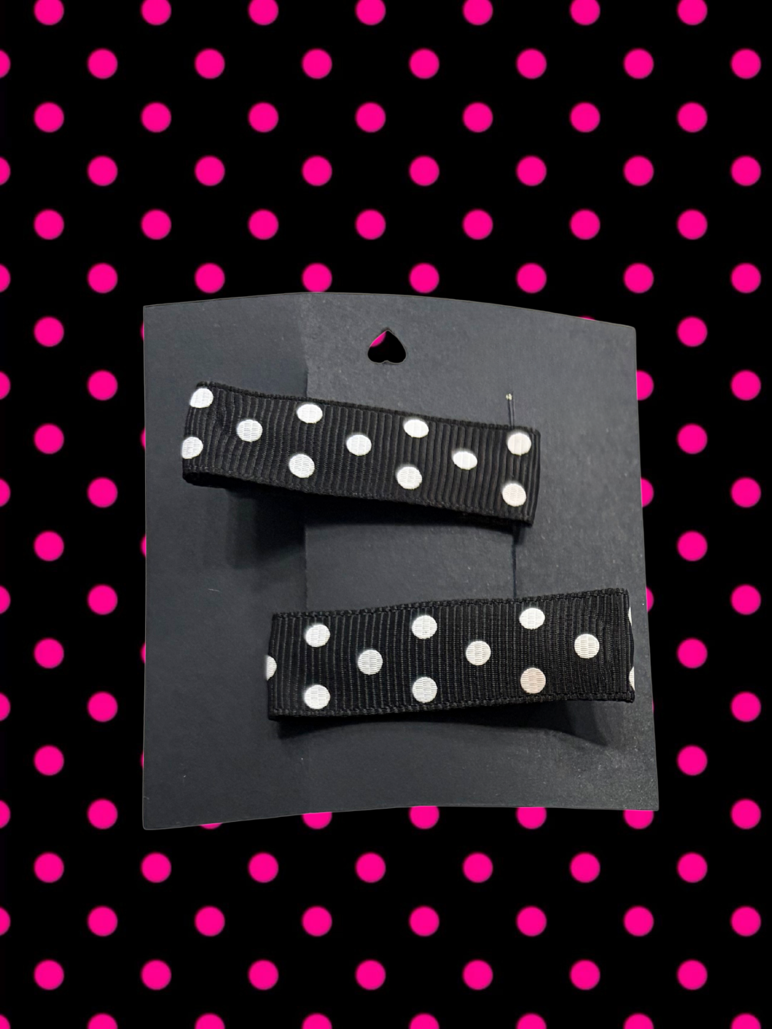polka dot hair clips