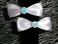 plaid button bow