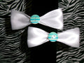 striped button bow